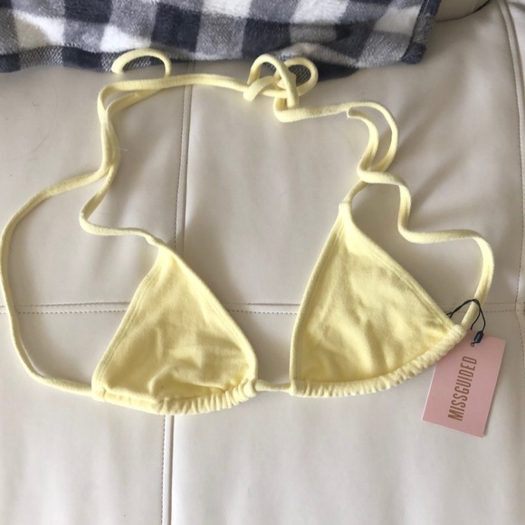 Missguided Other - Yellow bikini top size 6 misguided